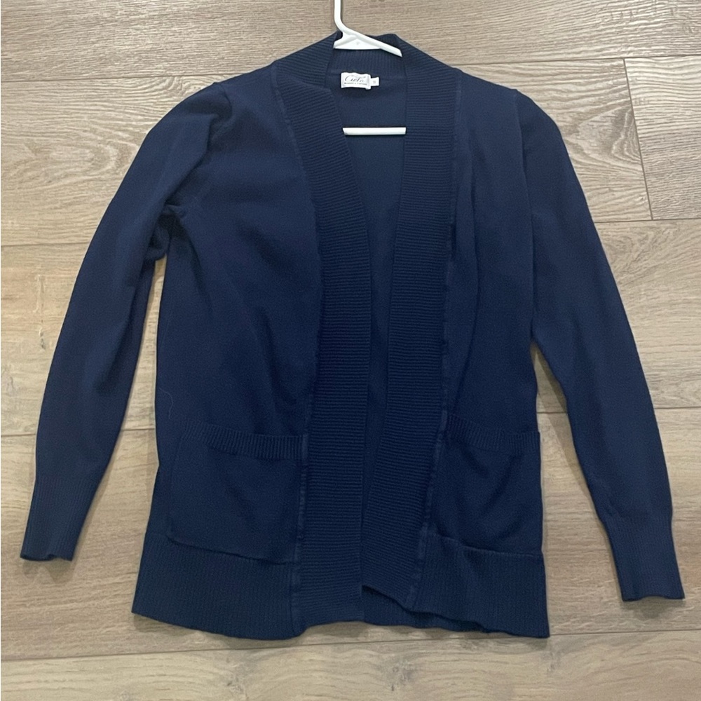 Navy cardigan